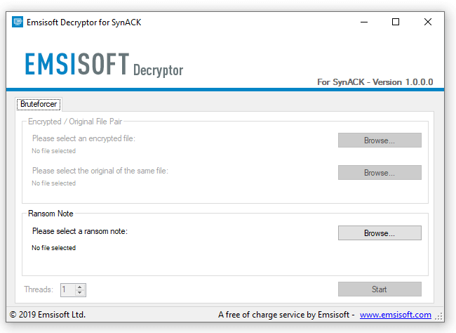 Emsisoft Decryptor SynAck