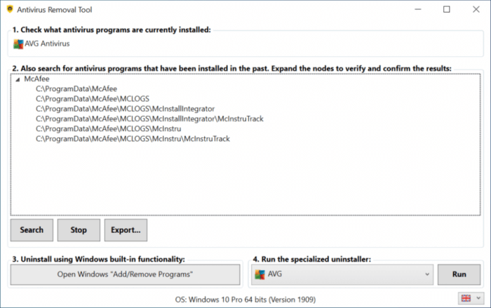 Antivirus Removal Tool