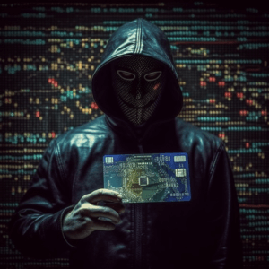 Hacker mit Kreditkarte
