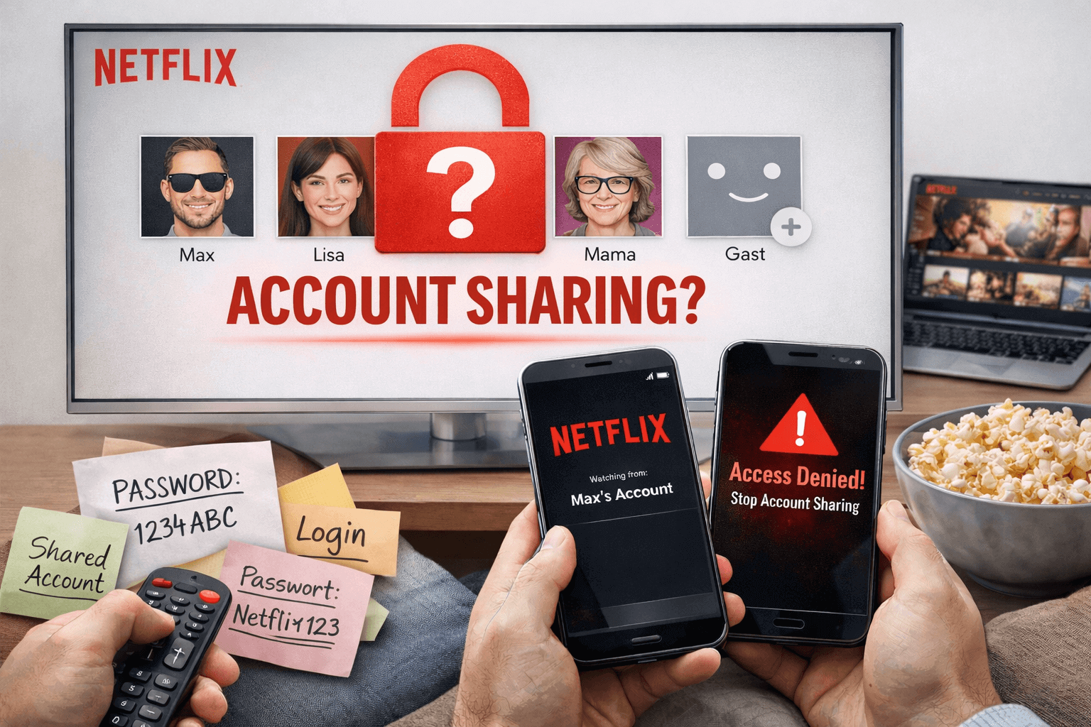 Account-Sharing bei Netflix