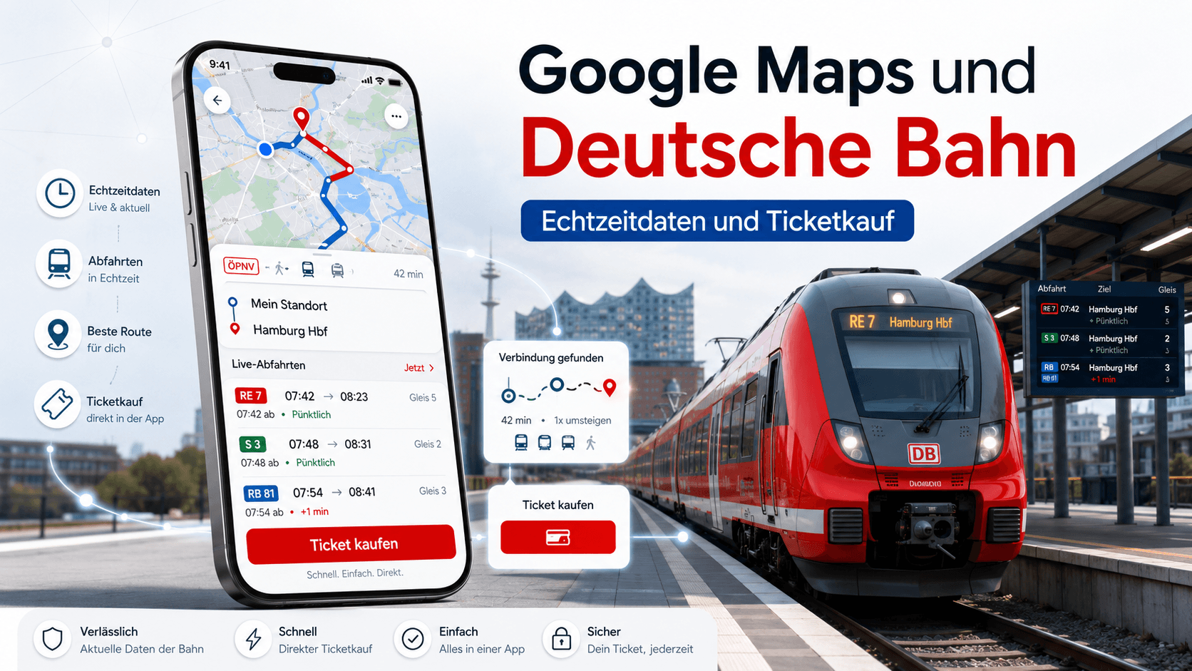 Google Maps und Deutsche Bahn Kooperation