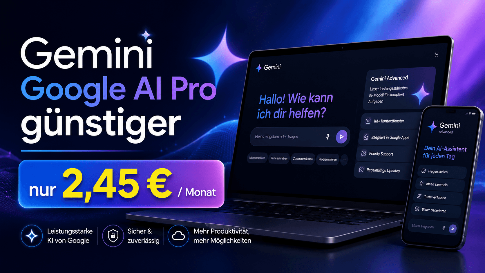 Gemini Google AI Pro günstiger
