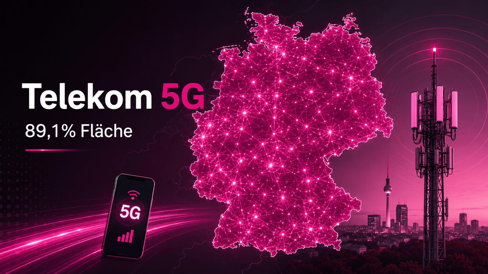 5G-Netz: Telekom nähert sich 90-Prozent-Marke