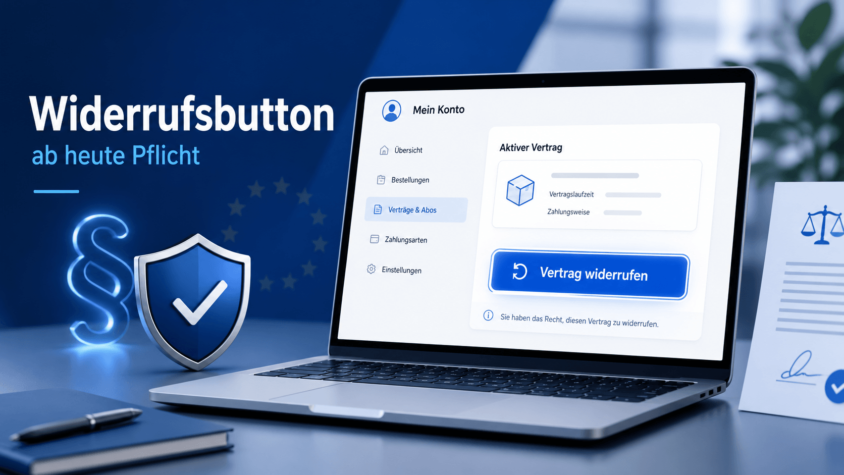 Ab heute Pflicht: Der Widerrufsbutton kommt für Online-Verträge