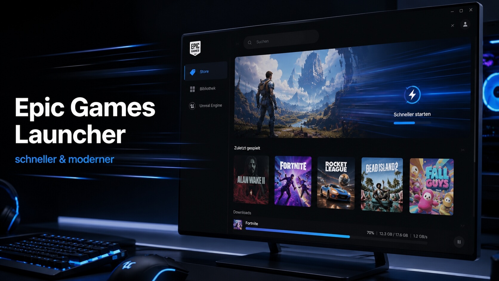 Epic Games: Neuer Launcher soll deutlich flotter werden