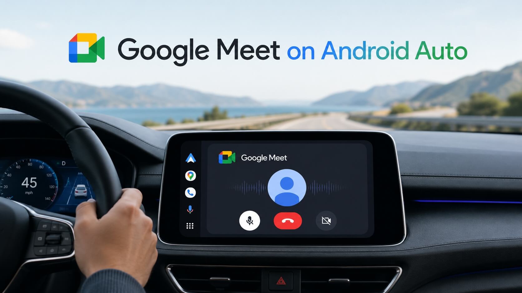 Google Meet ab sofort nativ für Android Auto verfügbar