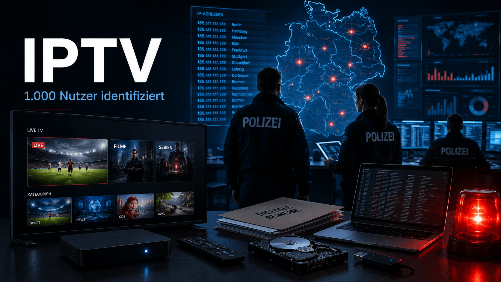Illegales IPTV: Behörden identifizieren mehr als 1.000 Nutzer in Deutschland