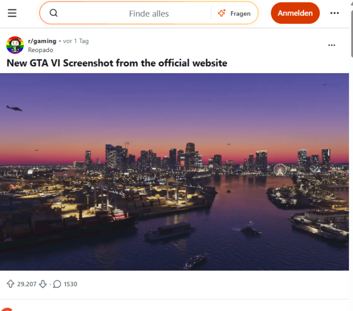 Reddit GTA 6