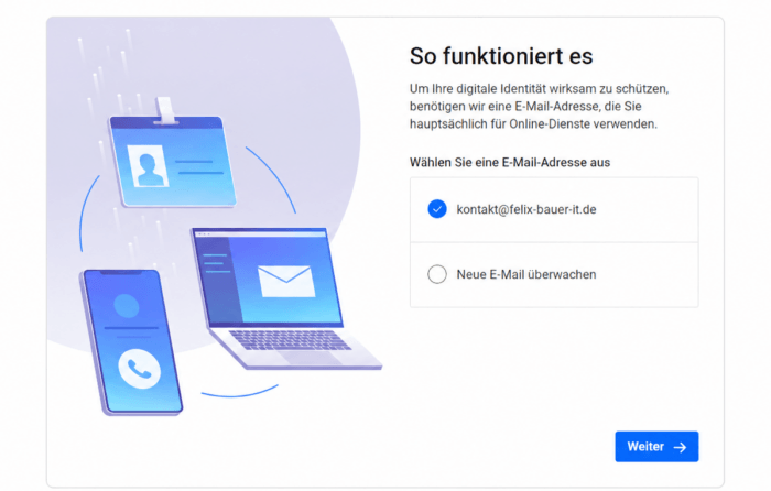 E-Mail adresse angeben