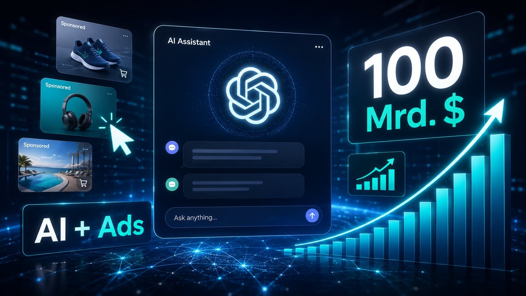 OpenAI: Mit Werbung bis 2030 über 100 Milliarden US-Dollar pro Jahr
