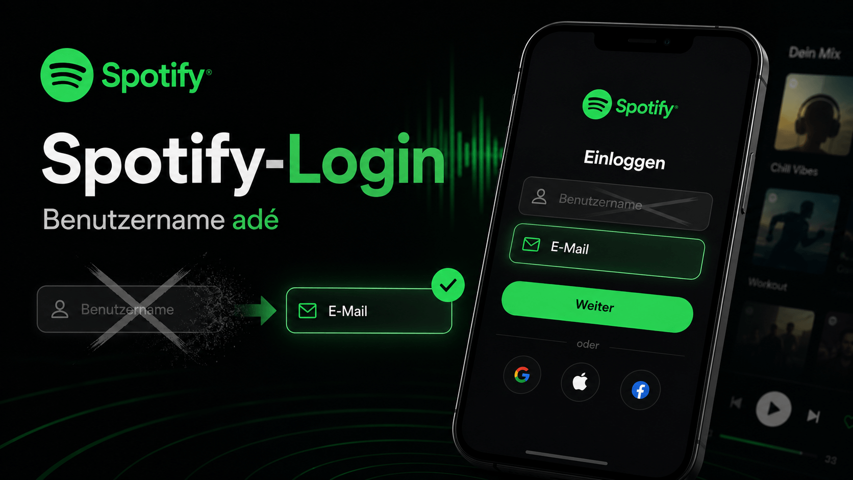 Spotify-Login ändert sich: Der klassische Benutzername verschwindet