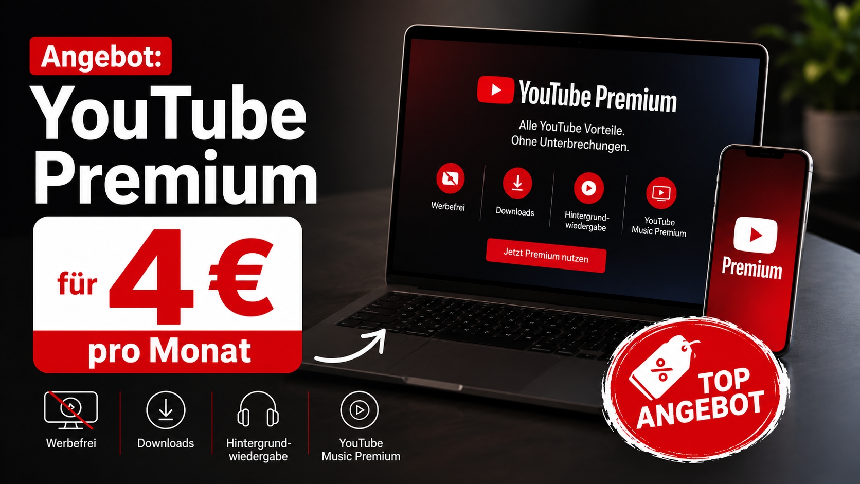 YouTube Premium Angebot
