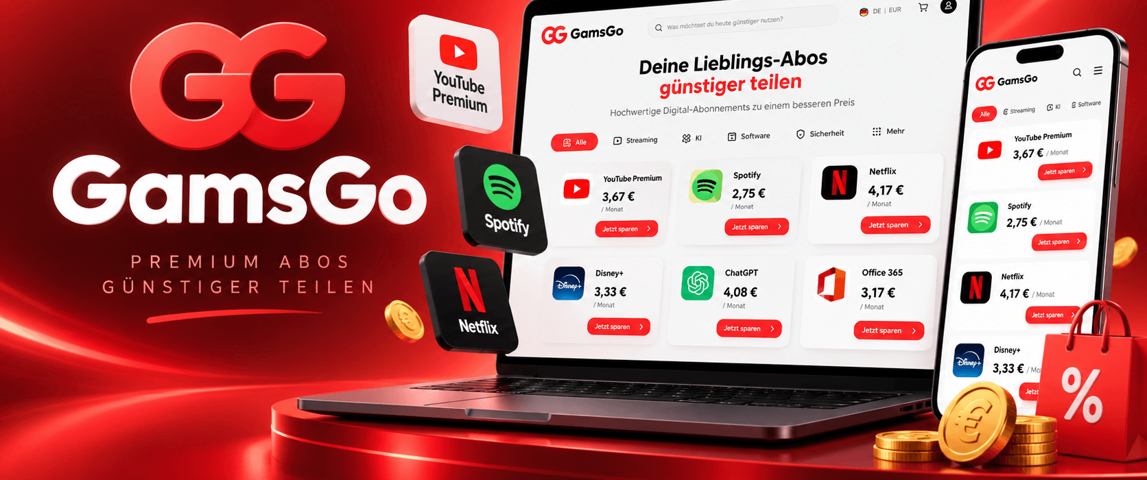 GamsGo - Meine Alternative für digitale Abonnements