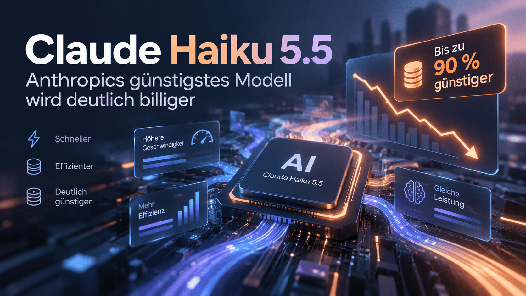 Claude: Neues KI-Modell Haiku 5.5 bis zu 90% günstiger