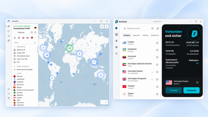 NordVPN Surfshark Software