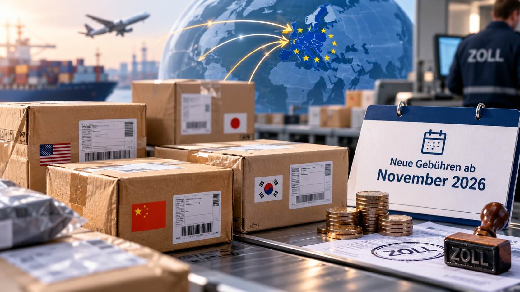 Pakete aus Nicht-EU-Ländern: Neue Gebühren ab November 2026
