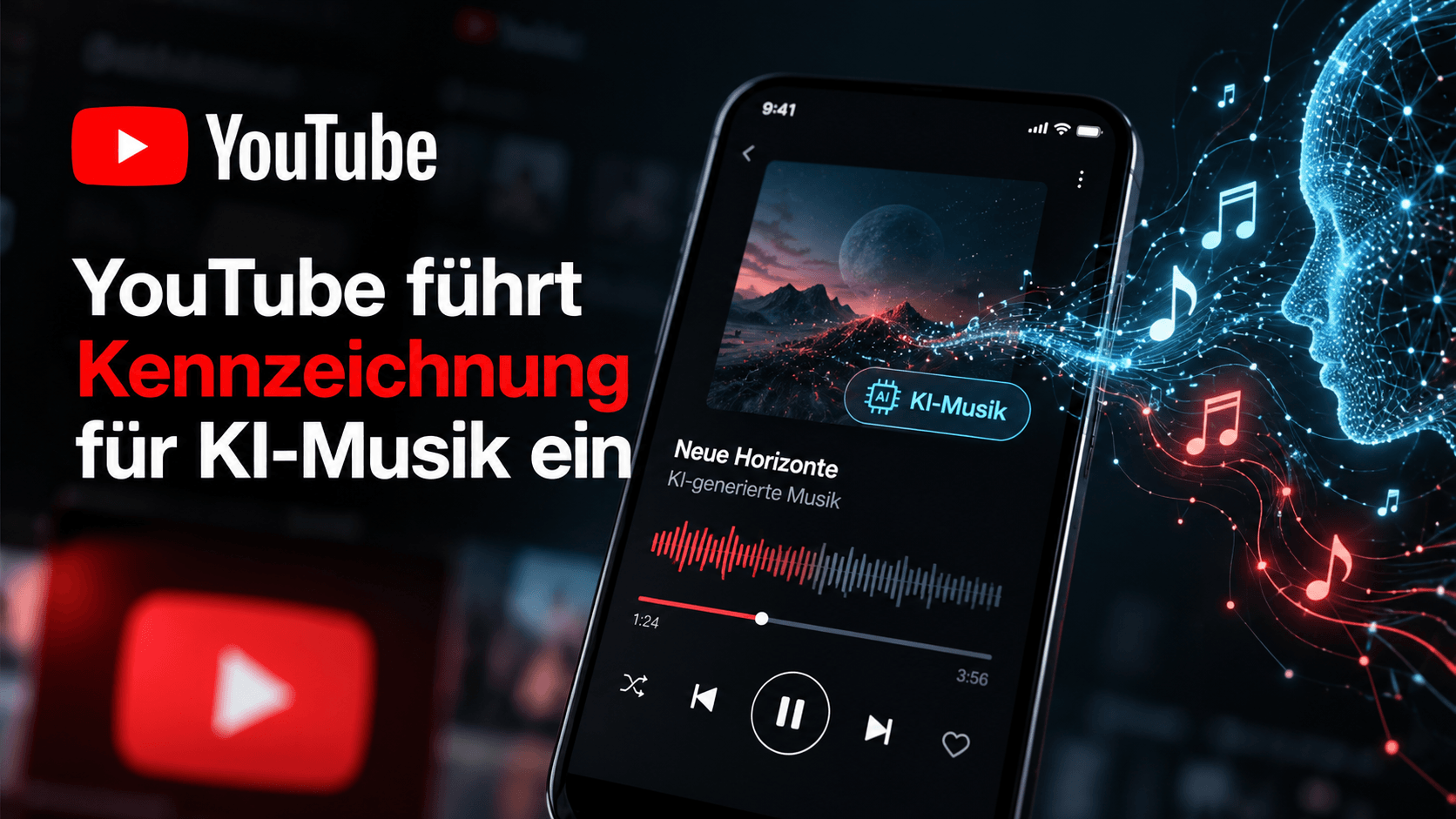 YouTube: Kennzeichnung für KI-Musik